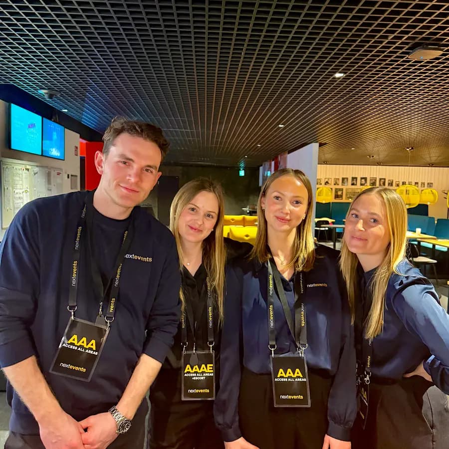 Our crew during one of our events