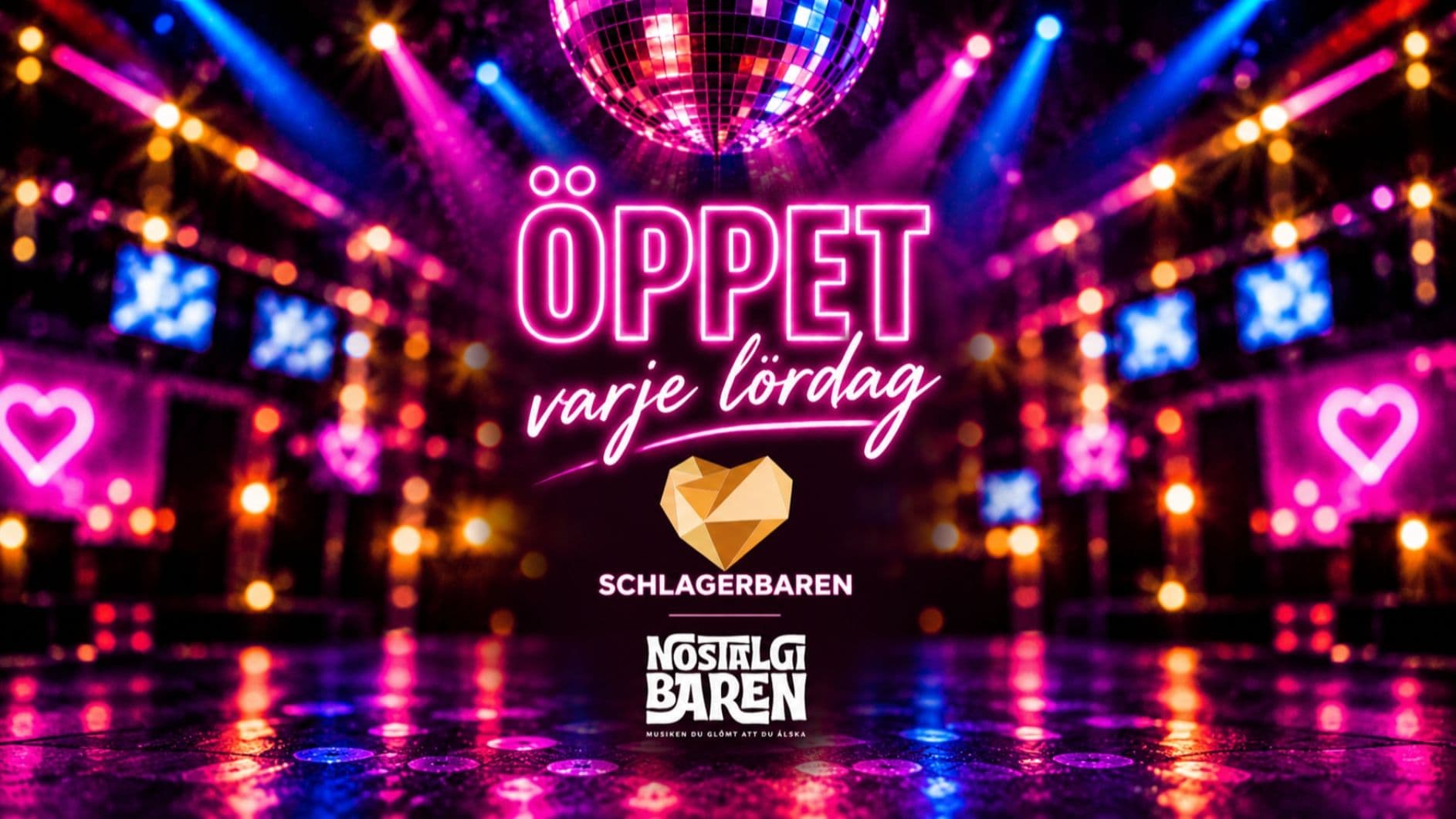 NOSTALGIBAREN + SCHLAGERBAREN – VARJE LÖRDAG